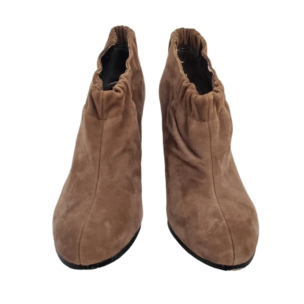 Sam Edelman Simone Suede Taupe Booties - Picture 2 of 7